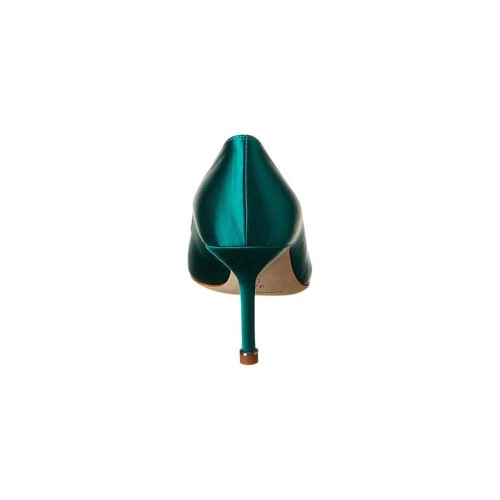 Manolo Blahnik Hangisi 70 Satin Pump, Green - Picture 3 of 5